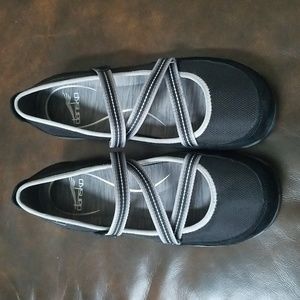 Dansko Hazel Black & Grey Strappy Mary Janes Casual Shoes Size 39